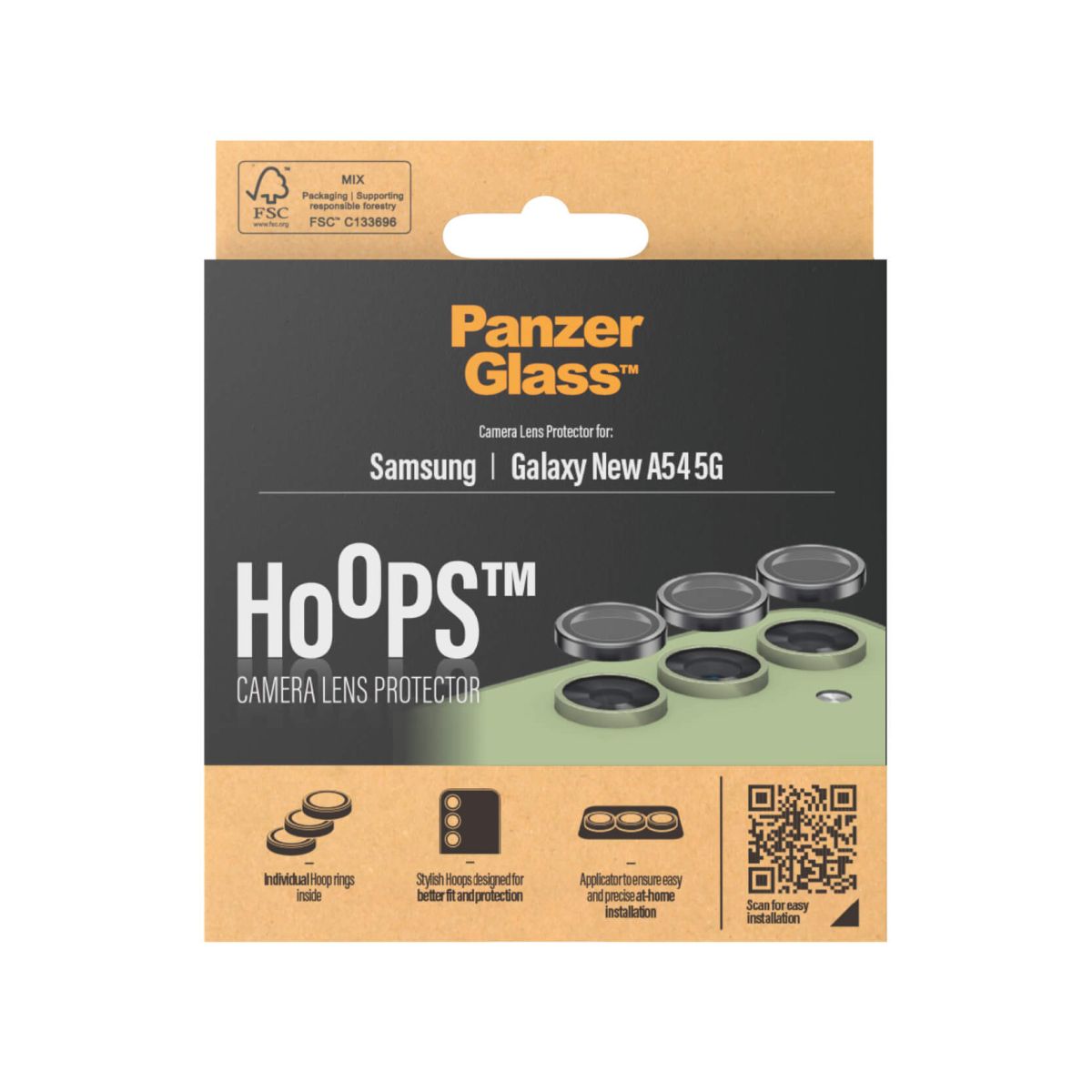 Tagakaamerate kaitseklaasid Hoops, Samsung Galaxy A55 5G, PanzerGlass - Image 3