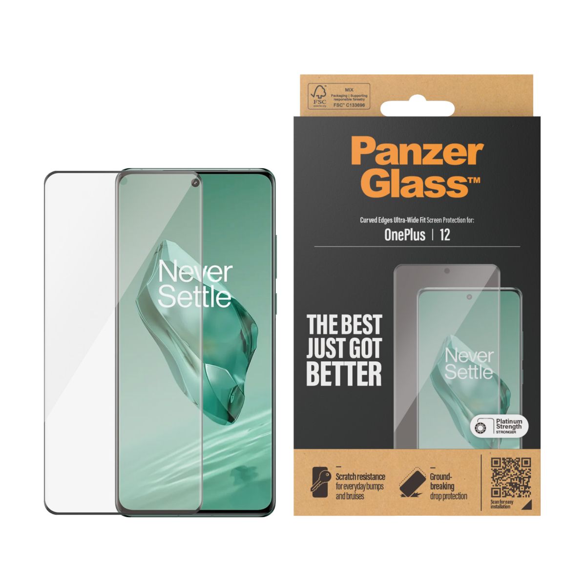 Kaitseklaas OnePlus 12, PanzerGlass - Image 2