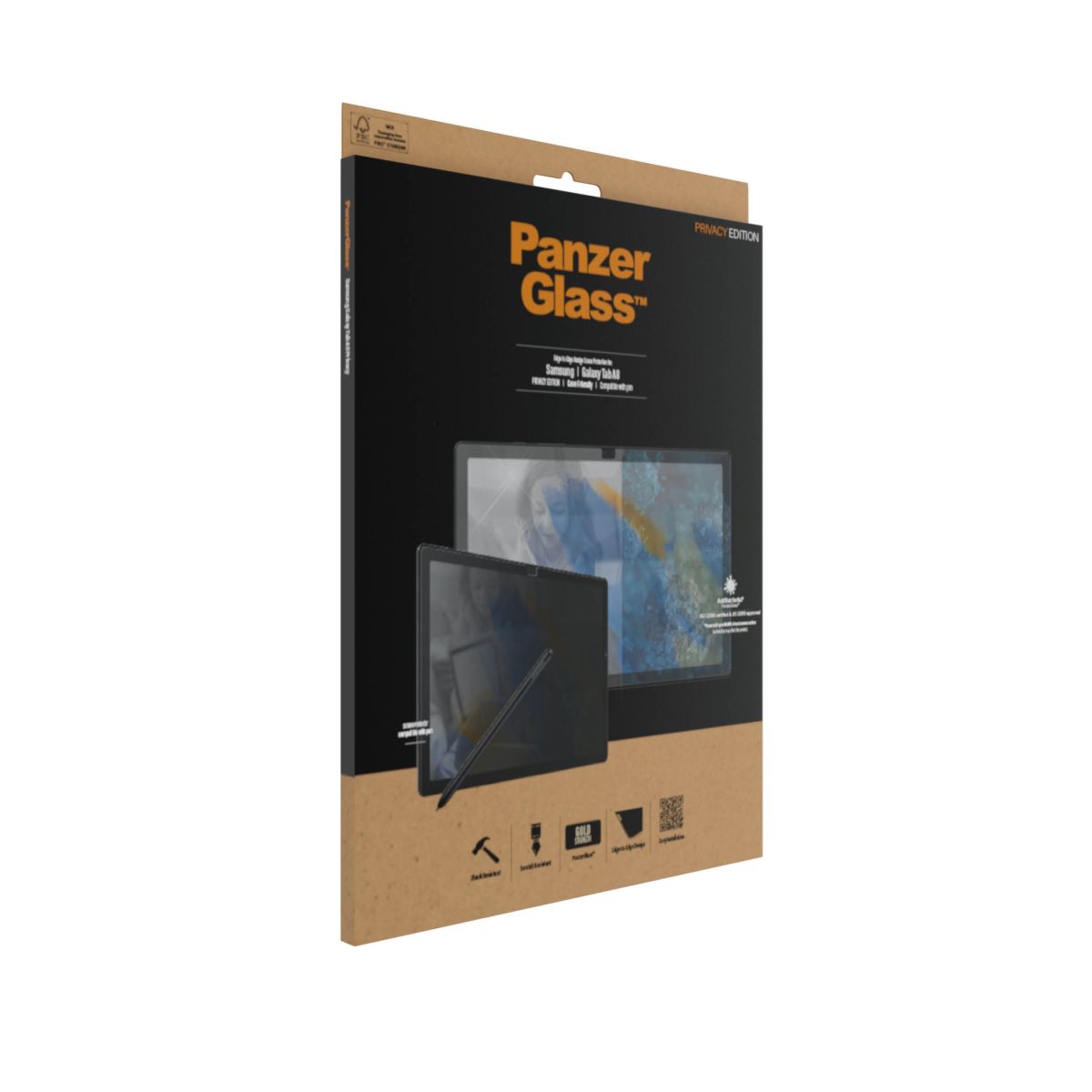 Kaitseklaas privaatsusfiltriga, Samsung Galaxy Tab A8 10.5 (2021/2022), ümbrisesõbralik, PanzerGlass - Image 6