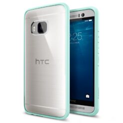 Kaitseümbris Ultra Hybrid, HTC One M9, läbipaistev helerohelise äärega, Spigen