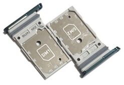 SIM card holder Samsung S901/S906 S22/S22 Plus Dual Green originalus (used Grade A)