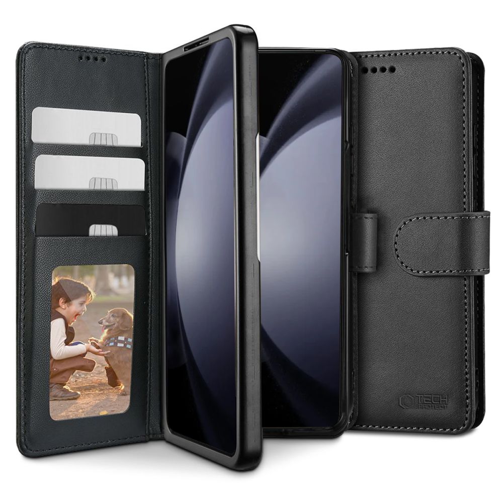 Kaitseümbris kaanega Wallet, Samsung Galaxy Z Fold6, must, Tech-Protect