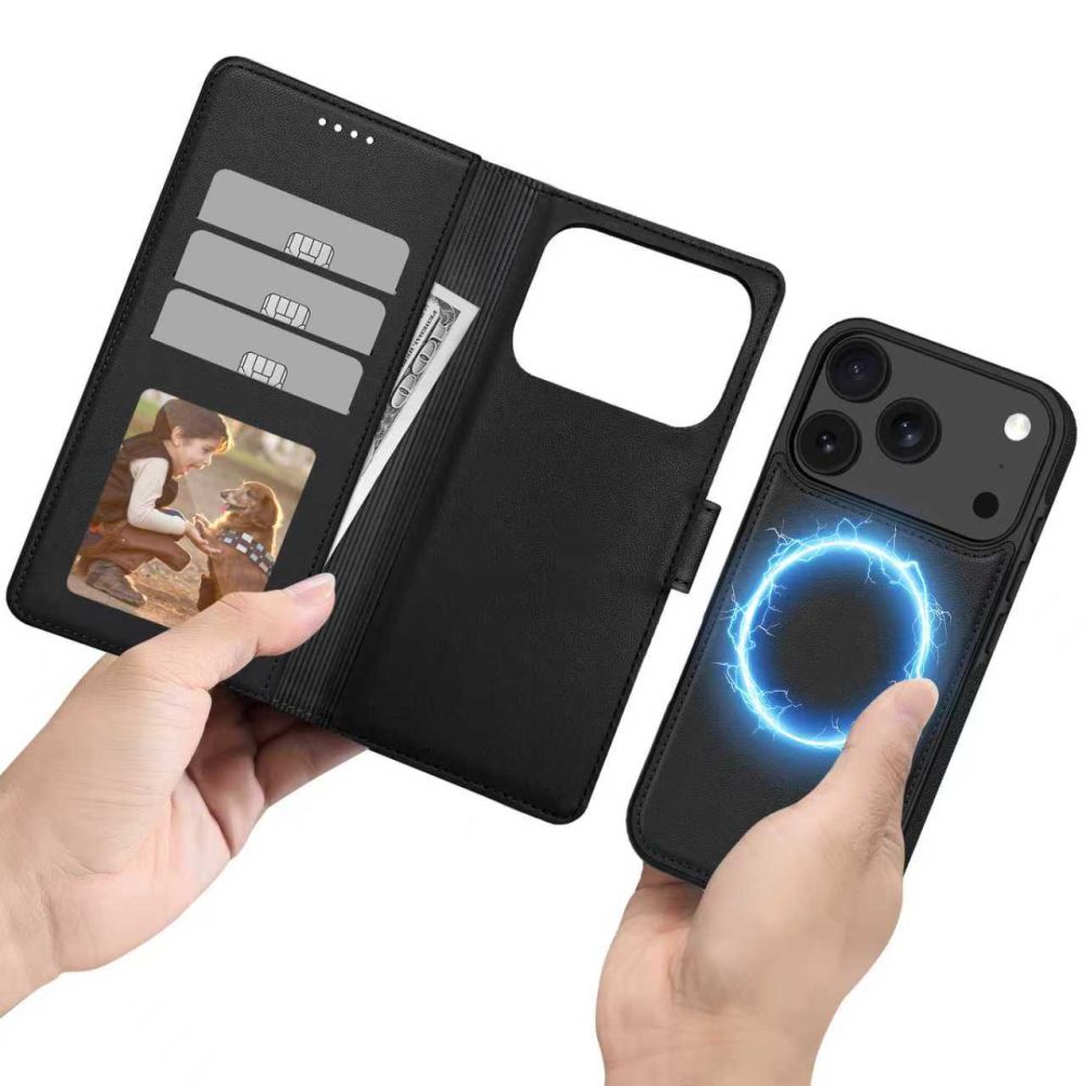 Kaitseümbris kaanega Wallet MagSafe, Apple iPhone 17 Pro, must, Tech-Protect - Image 6