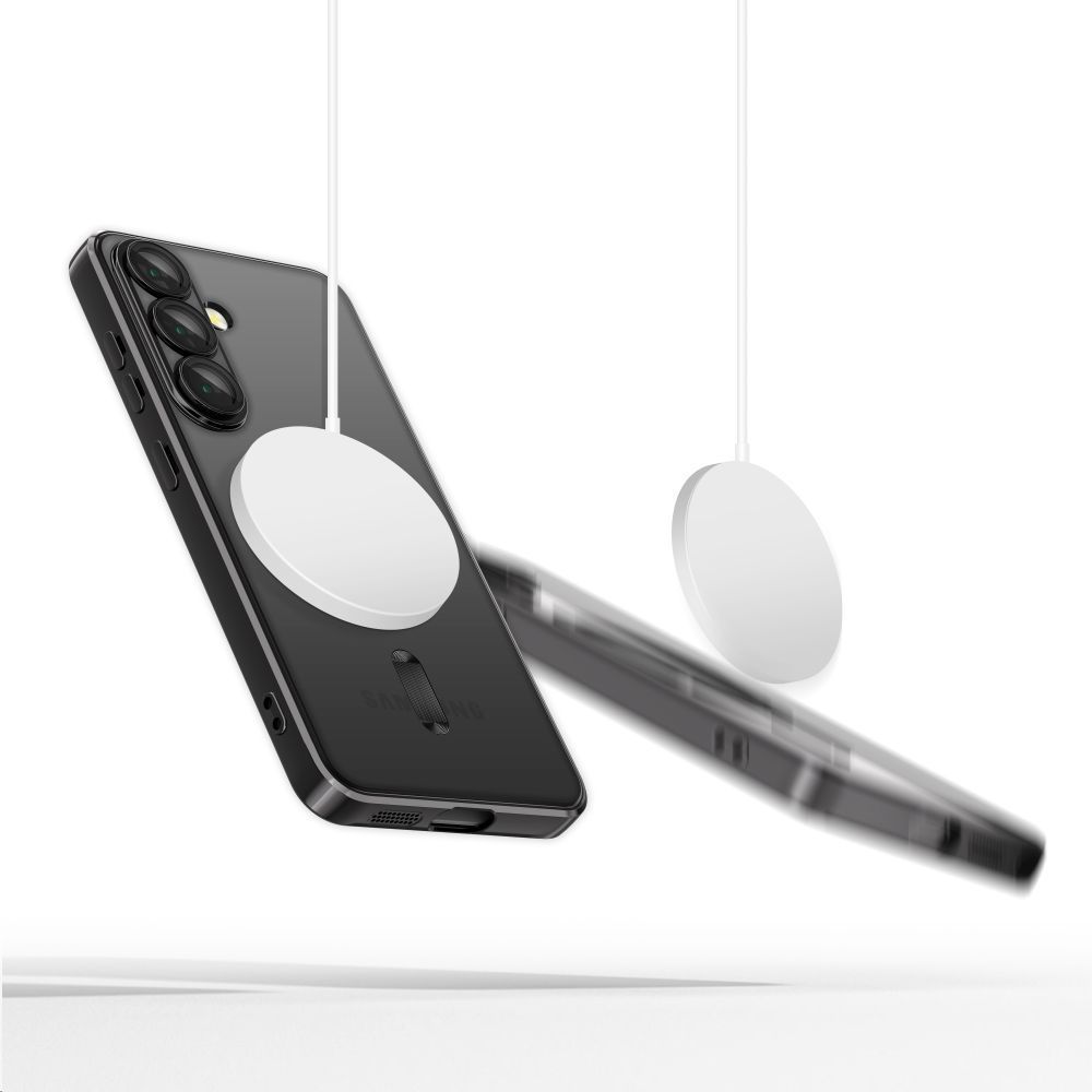 Kaitseümbris MagFlex MagSafe, Samsung Galaxy S25 FE, läbipaistev musta ääre ja Qi2/MagSafe ringiga, Tech-Protect - Image 2