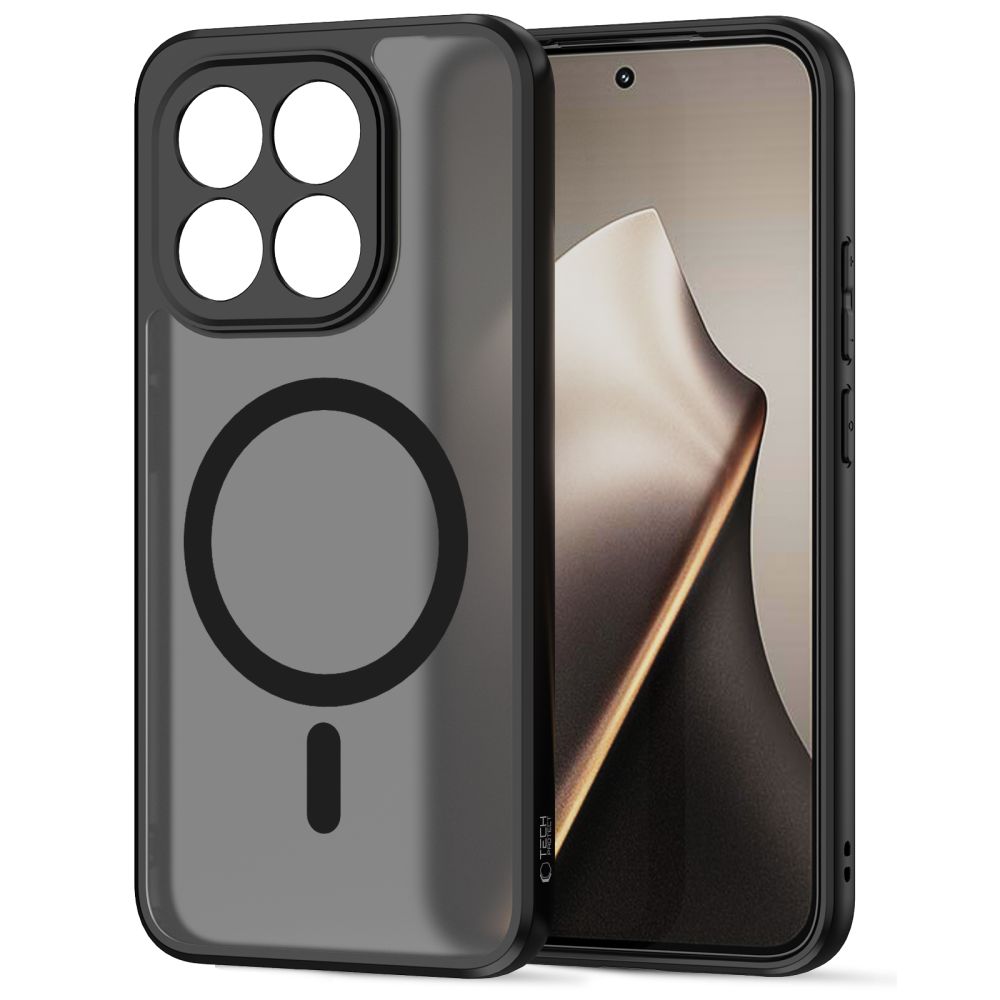 Kaitseümbris Magmat MagSafe, Xiaomi 15T, matt läbipaistev musta äärega, Qi2/MagSafe ühilduv, Tech-Protect - Image 2