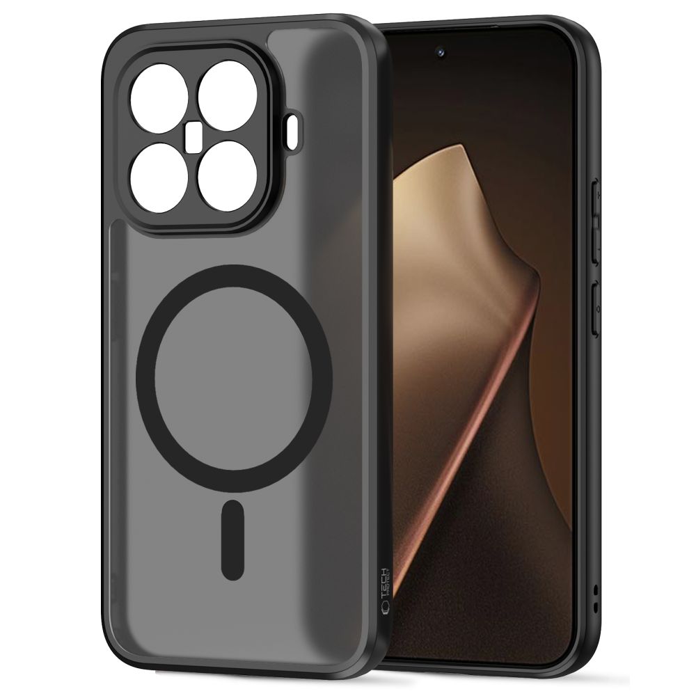 Kaitseümbris Magmat MagSafe, Xiaomi 15T Pro, matt läbipaistev musta äärega, Qi2/MagSafe ühilduv, Tech-Protect - Image 2