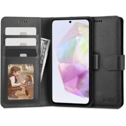 Kaitseümbris kaanega Wallet, Samsung Galaxy A35 5G, must, Tech-Protect
