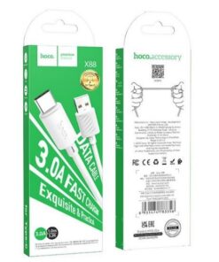 USB cable HOCO X88 type-C (3A) 1m white