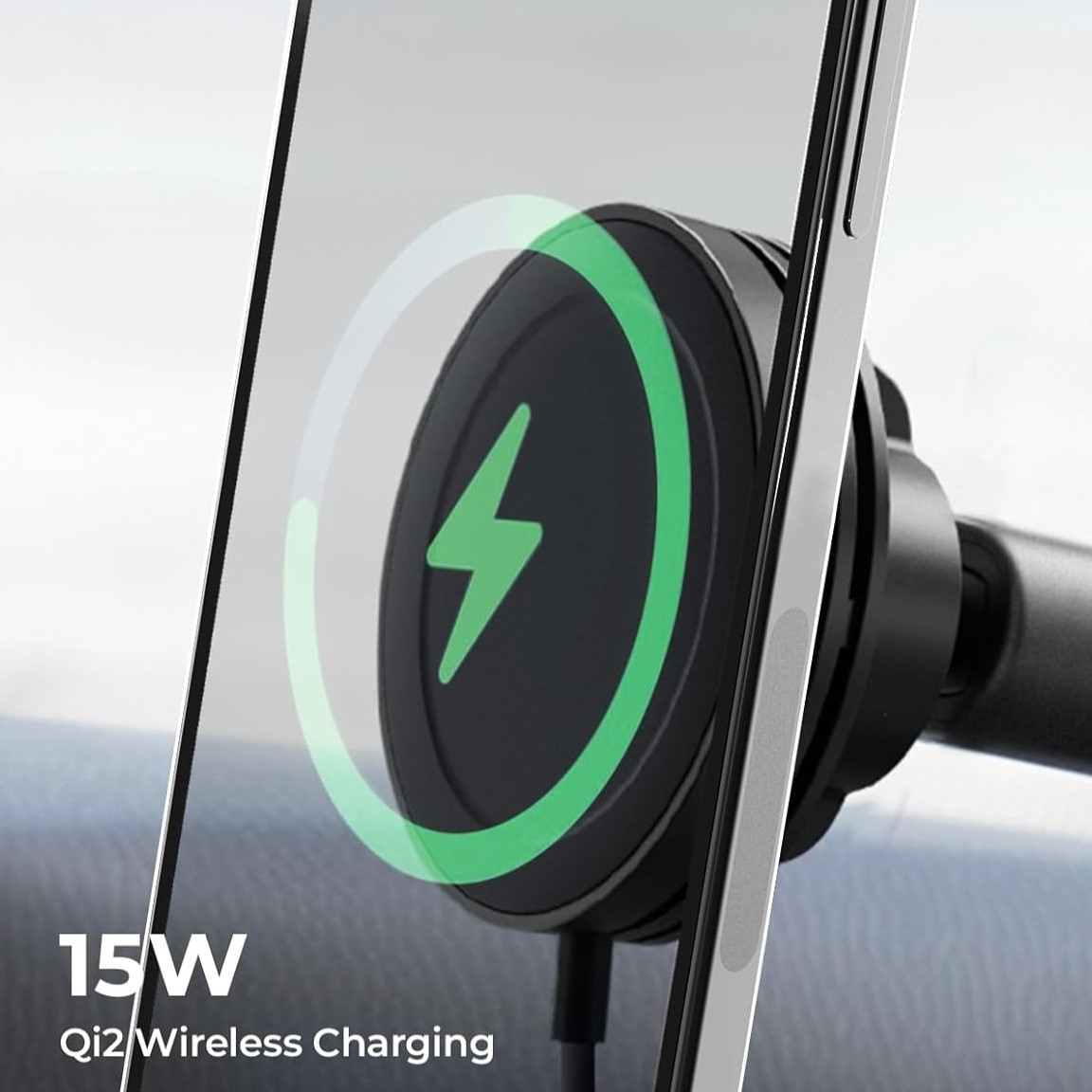 Juhtmevaba laadimisega autohoidik tuuleklaasile / armatuurile Velox Mini Qi2, MagSafe magnetkinnitusega, 15W, iOttie - Image 4