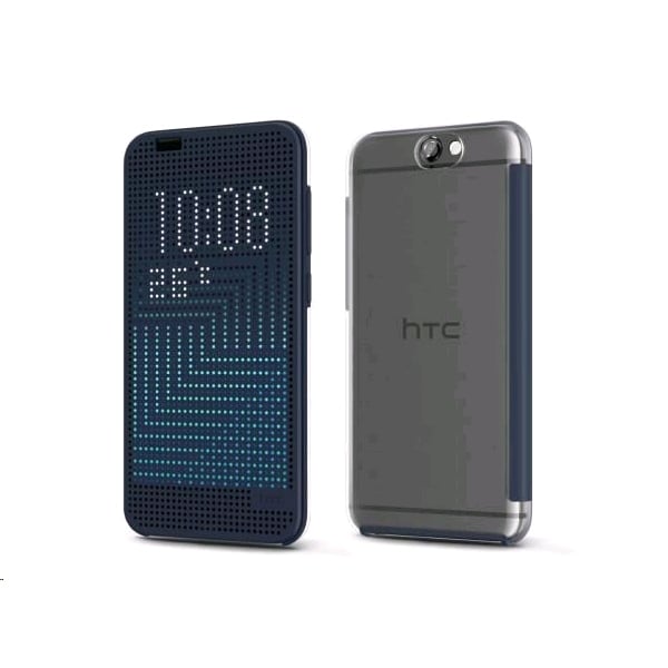 Kaitseümbris kaanega HTC One A9, Dot View Ice-Premium, läbipaistev / sinine