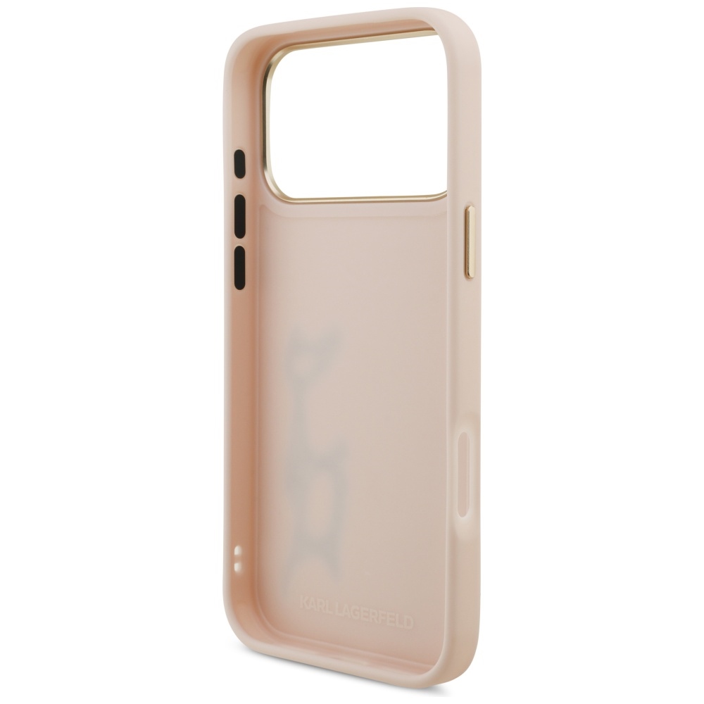 Karl Lagerfeld case PU leather case with Karl script logo and metal camera buttons for iPhone 17 Pro Max black - Image 7