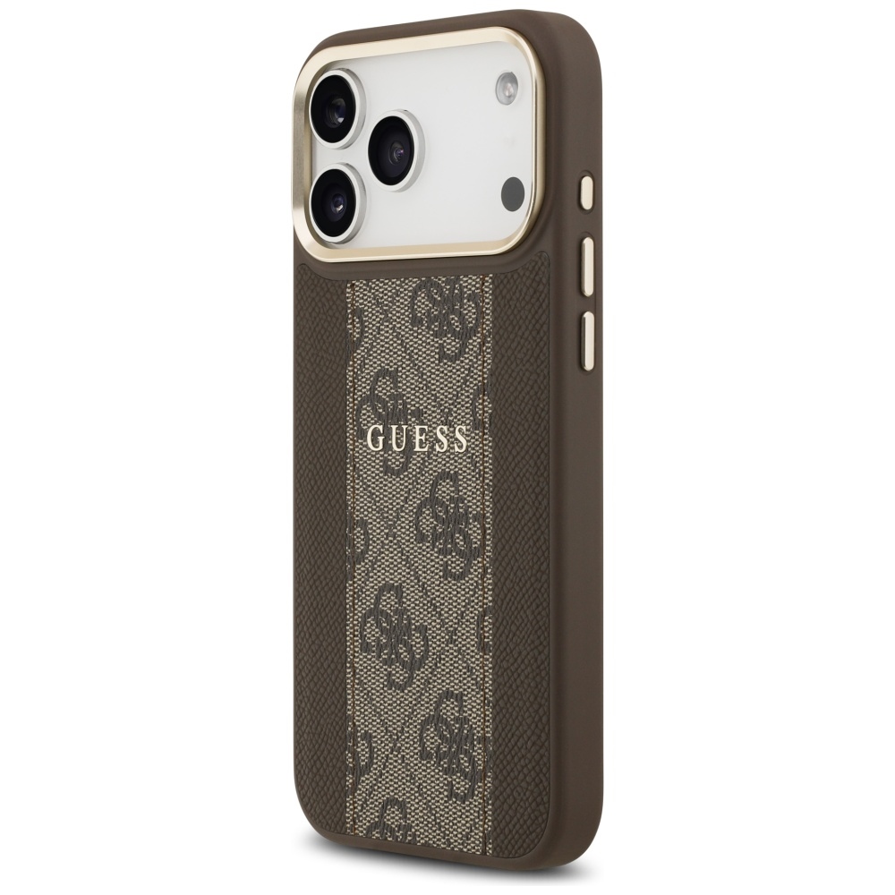 Guess case for iPhone 17 Pro Max HC MAGSAFE PU W/ 4G PU STRIPE brown - Image 2