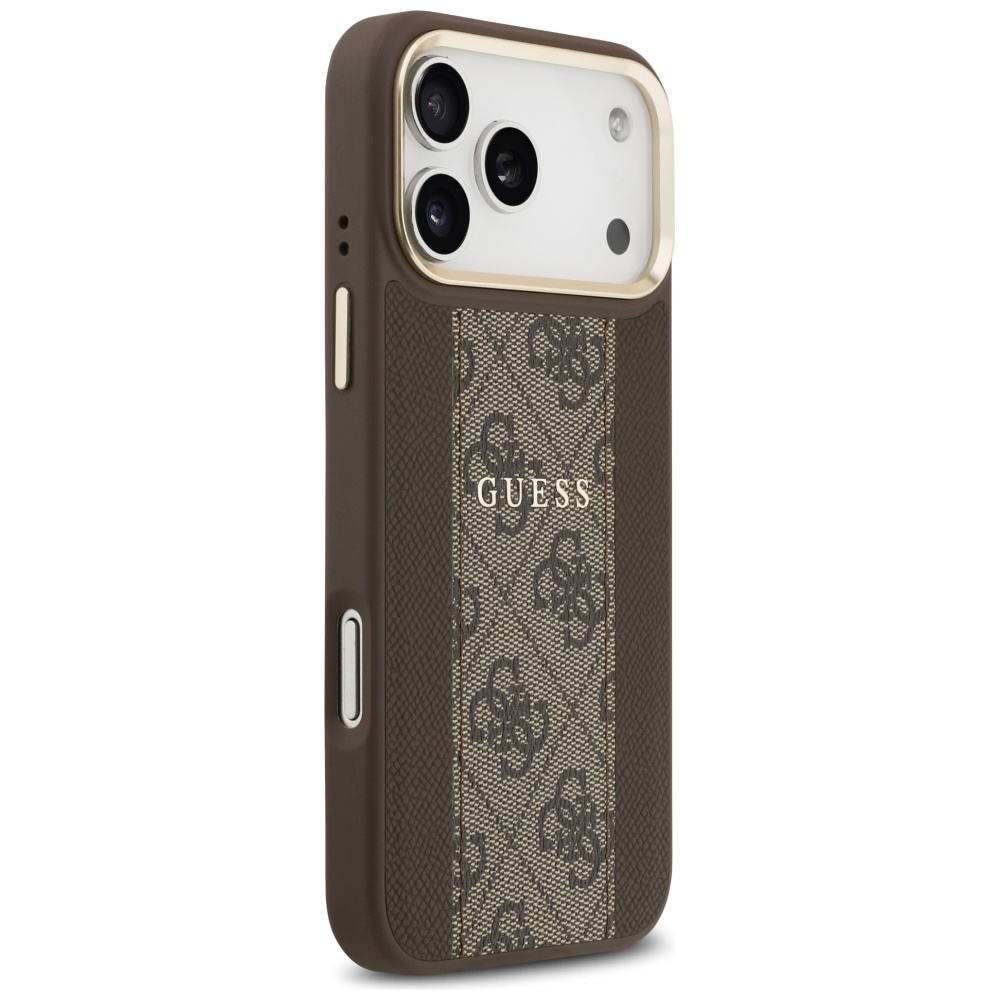 Guess case for iPhone 17 Pro Max HC MAGSAFE PU W/ 4G PU STRIPE brown - Image 4