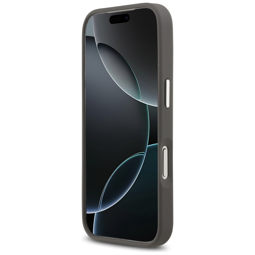 Karl Lagerfeld FW Grained Karl & Choupette Heads Pins & Logo case for iPhone 17 Pro grey - Image 5
