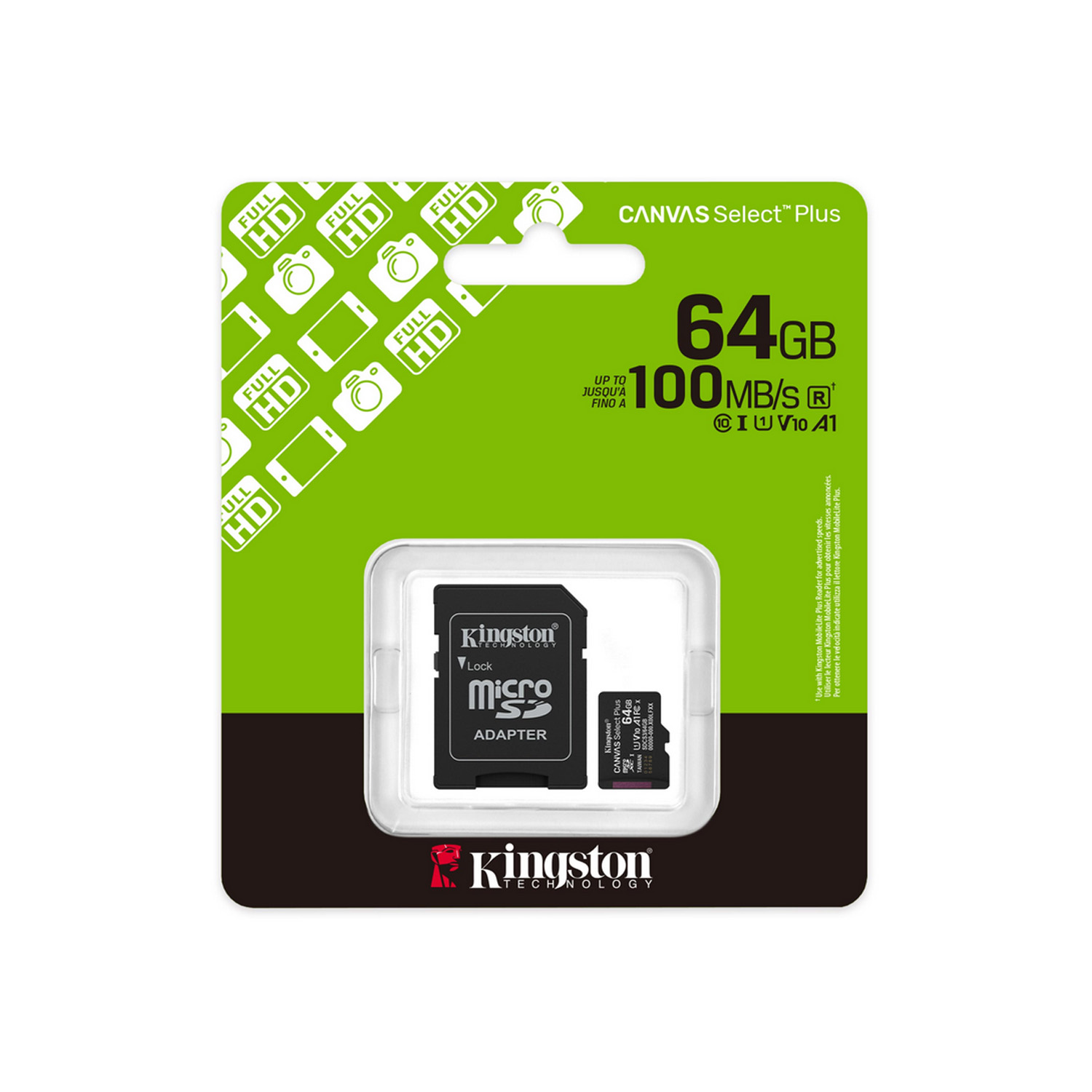 Kingston *microSD 64GB Canvas Select+ G3 100MB/s Adapt - Image 3