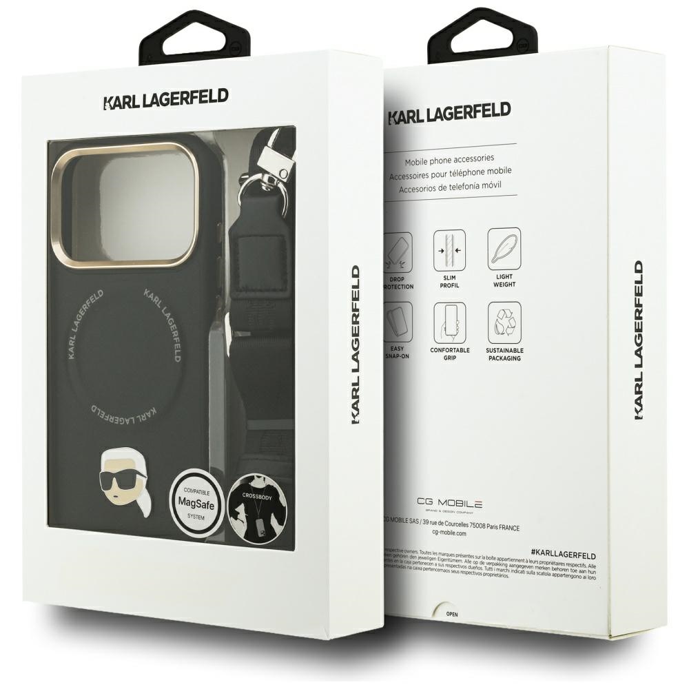 Karl Lagerfeld Big Strap Karl Metal Logo MagSafe case for iPhone 17 Pro black - Image 10