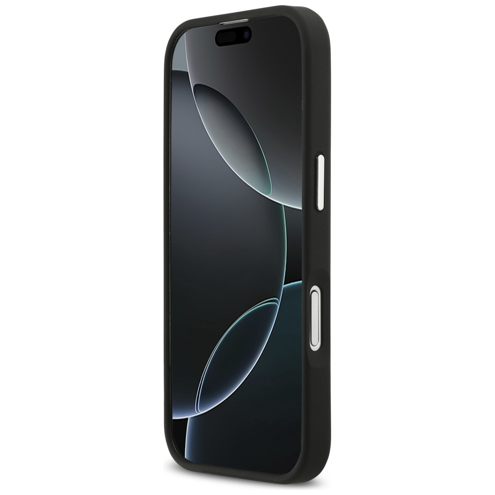 Karl Lagerfeld FW Grained Karl & Choupette Heads Pins & Logo case for iPhone 17 black - Image 5