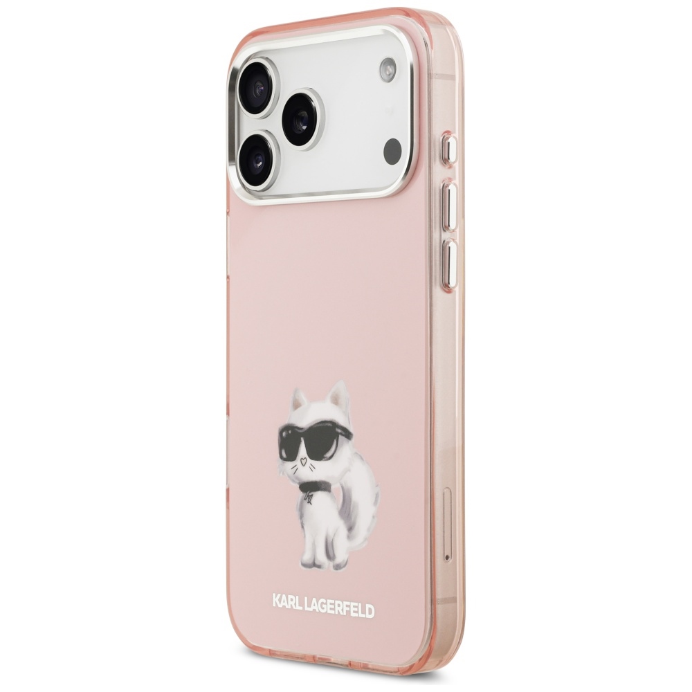 Karl Lagerfeld IML Aquarelle Choupette & Logo MagSafe case for iPhone 17 Pro pink - Image 2