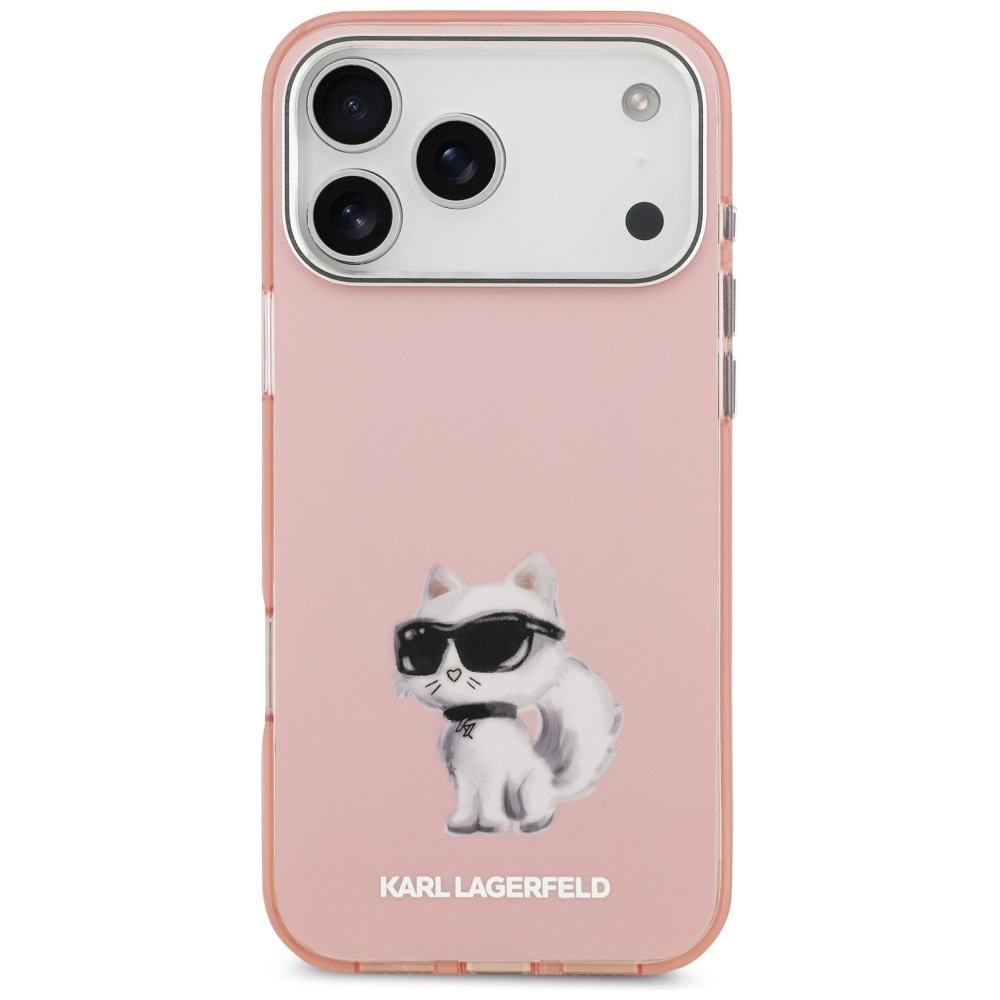 Karl Lagerfeld IML Aquarelle Choupette & Logo MagSafe case for iPhone 17 Pro pink - Image 3