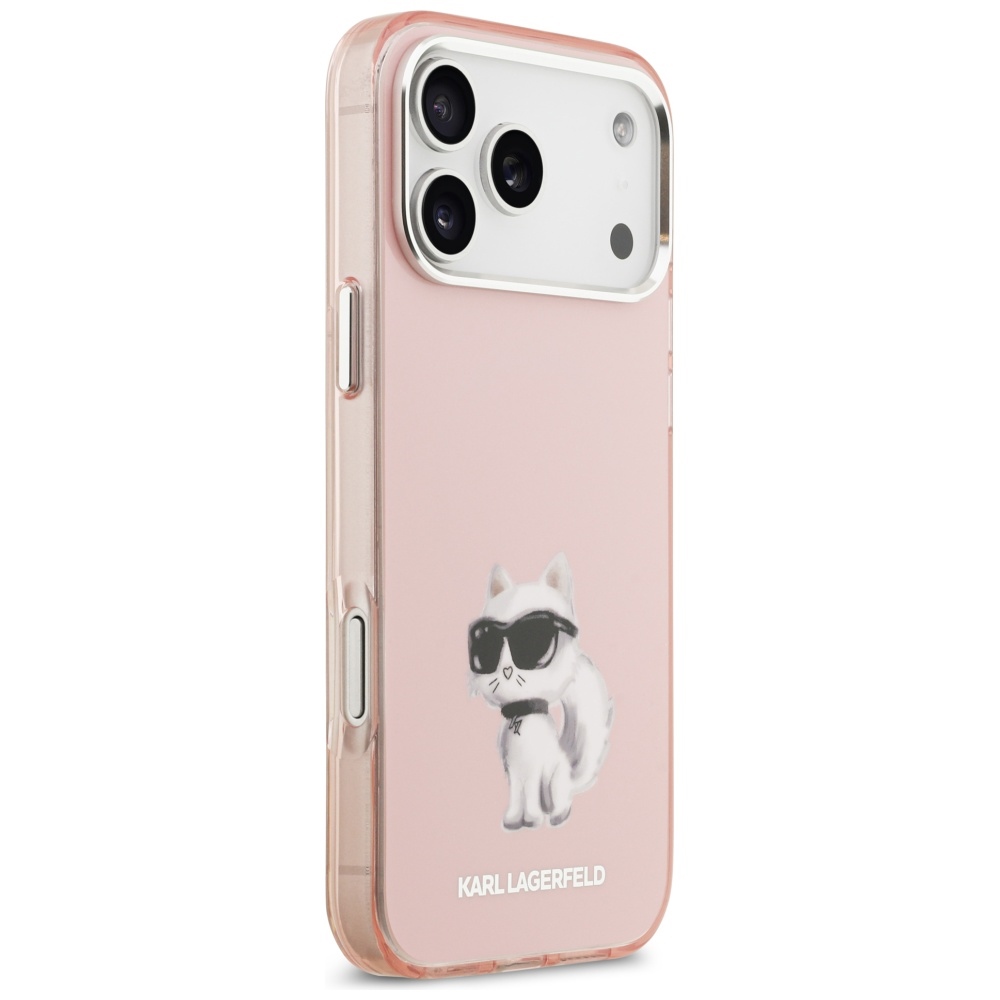 Karl Lagerfeld IML Aquarelle Choupette & Logo MagSafe case for iPhone 17 Pro pink - Image 4