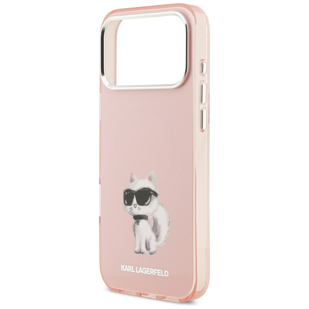 Karl Lagerfeld IML Aquarelle Choupette & Logo MagSafe case for iPhone 17 Pro pink - Image 6