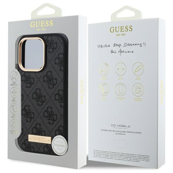 Guess GUHMP16XU4GPRK iPhone 16 Pro Max 6.9" black/black hardcase 4G Logo Plate MagSafe - Image 8