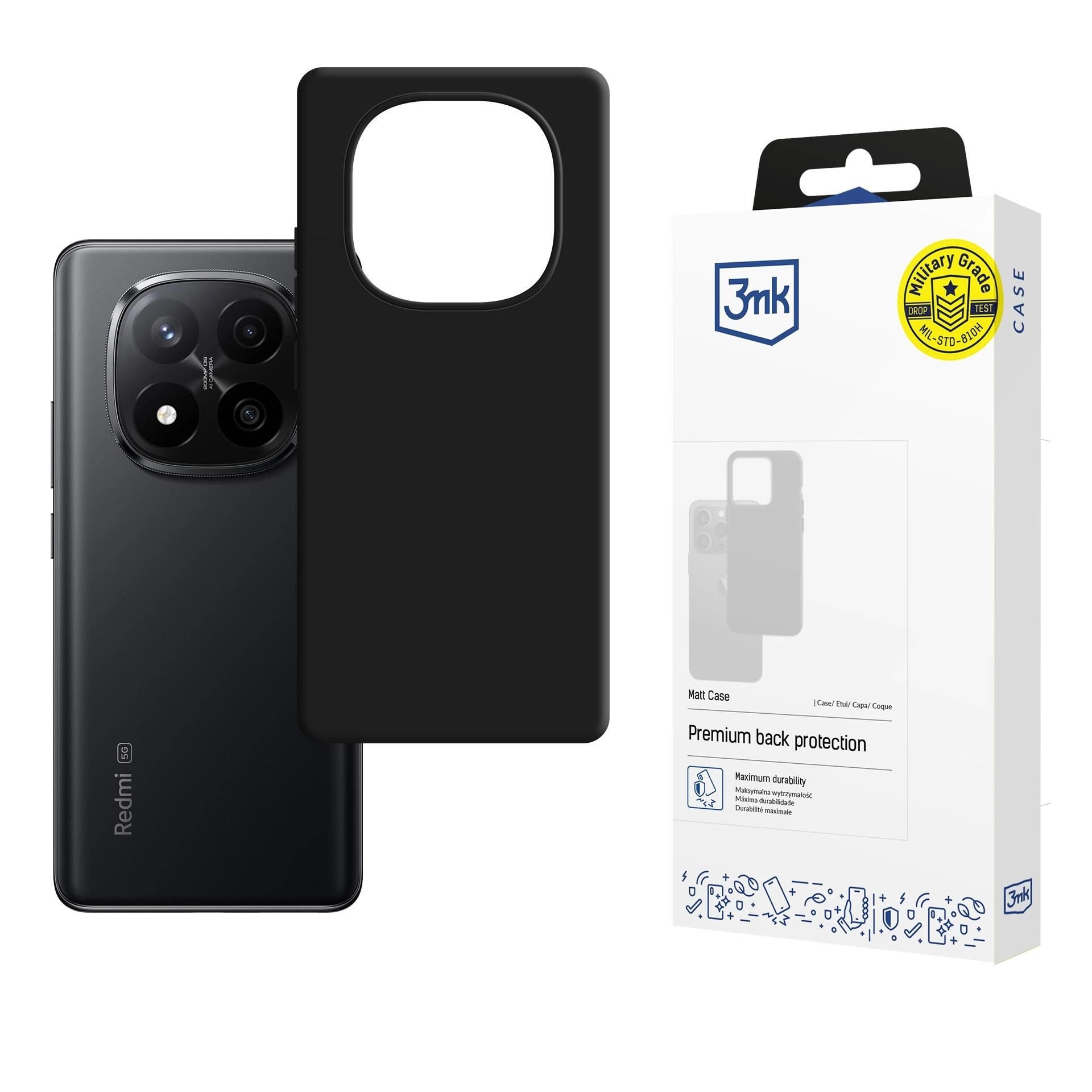 Telefoniümbris 3mk Matt Case Xiaomi Redmi Note 15 Pro Plus 5G must