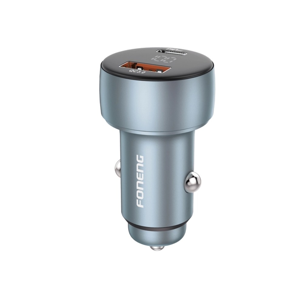 Autolaadija Foneng C18 48W USB-C/USB-A hall