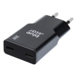 Charger Blue Star (TFK-SC-30WCC) (2xUSB-C) 3A (30W) black