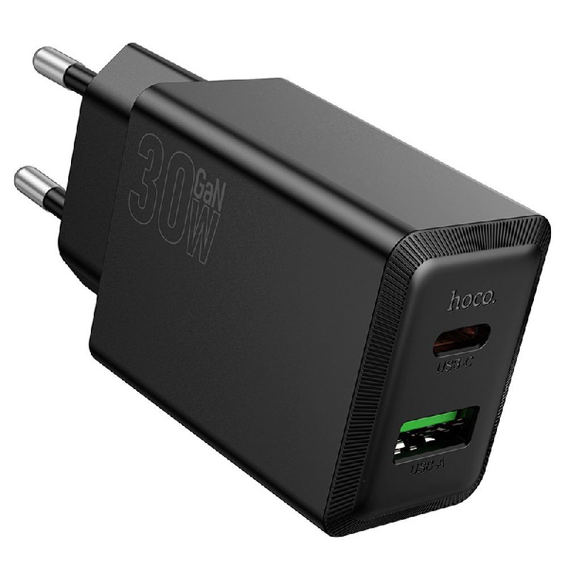Charger HOCO N71 (1xUSB-C;1xUSB 30W) black