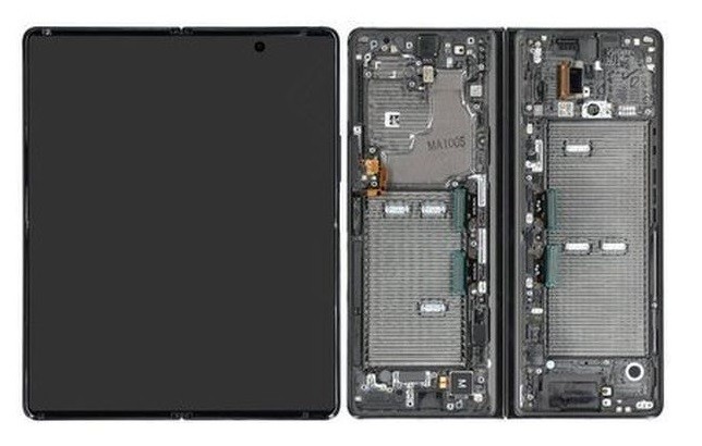 LCD screen Samsung F916 Z Fold2 5G with touch screen and frame Mystic Black original (used Grade C)