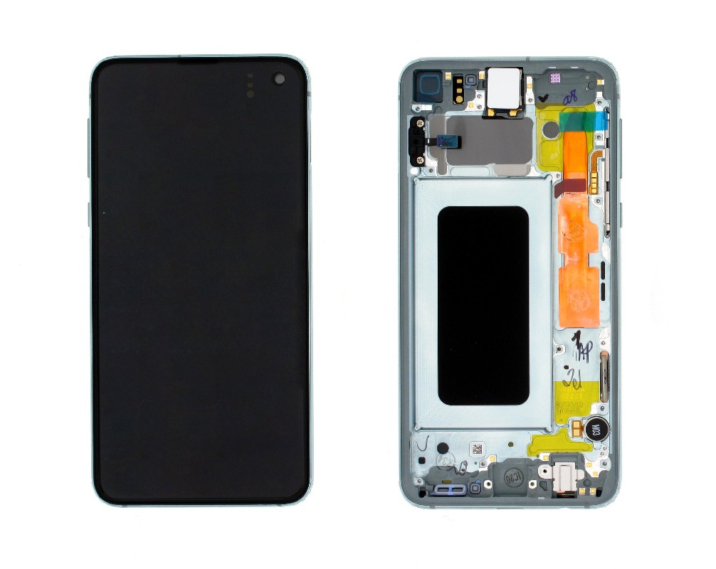 LCD screen Samsung G970F S10e with touch screen and frame Prism Green original (used Grade B)