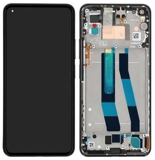 LCD screen Xiaomi Mi 11 Lite 4G/Mi 11 Lite 5G 2021 with touch screen with frame Black original (used Grade A)