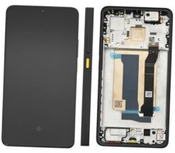 LCD screen Xiaomi Poco X7 Pro 5G with touch screen with frame Yellow original (service pack)