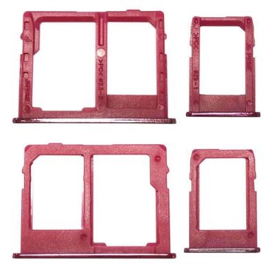 SIM card holder Samsung J415 J4+/J610 J6+ Rose Pink (2pcs) original (used Grade A)