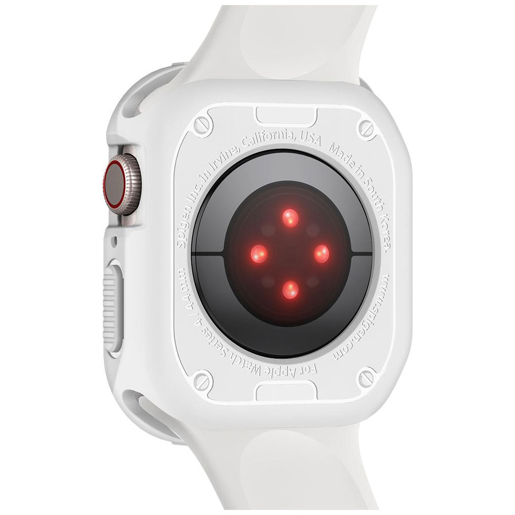 Kaitseümbris Rugged Armor, Apple Watch SE 3 / SE (2024/2023/2022) / SE / 6 / 5 / 4 (44mm) / Series 9 / 8 / 7 (45mm), valge, Spigen - Image 4
