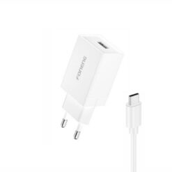 Laadija Foneng K210 2.1A USB-A + USB-A to USB-C cable 1.0m valge