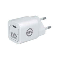 Toalaadija adapter USB-C juhtmele 35W GaN III, valge, PD 3.0 kiirlaadimine, Mobile Origin