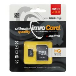 Memory card IMRO MicroSD 32GB 100MB/s (class10 UHS 3 4K) + SD Adapter