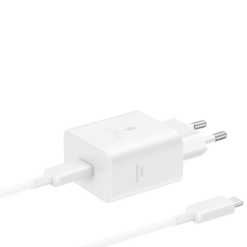 Samsung 45W USB-C Power Adapter EP-T4511X + USB-C Cable (5A, 1.8m) White - (uus)