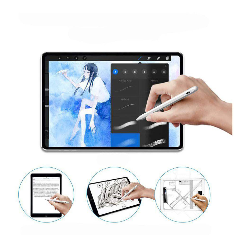 Puutepliiats Stylus Pencil, Apple iPad, USB-C, valge, Tech-Protect - Image 3