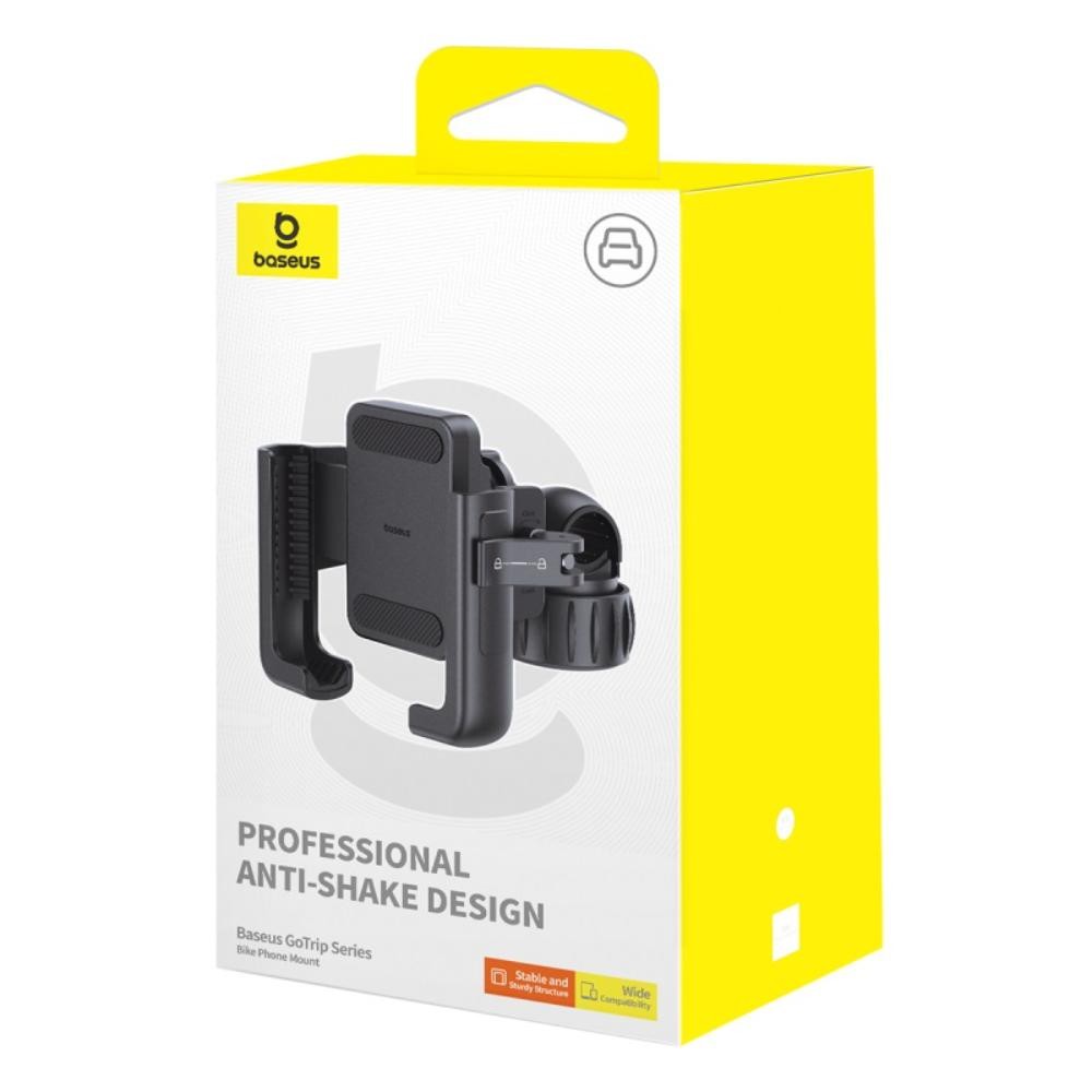 Mootorratas telefonihoidik Baseus GoTrip Series Bike Phone Mount Cluster must C40572301111-00 - Image 4