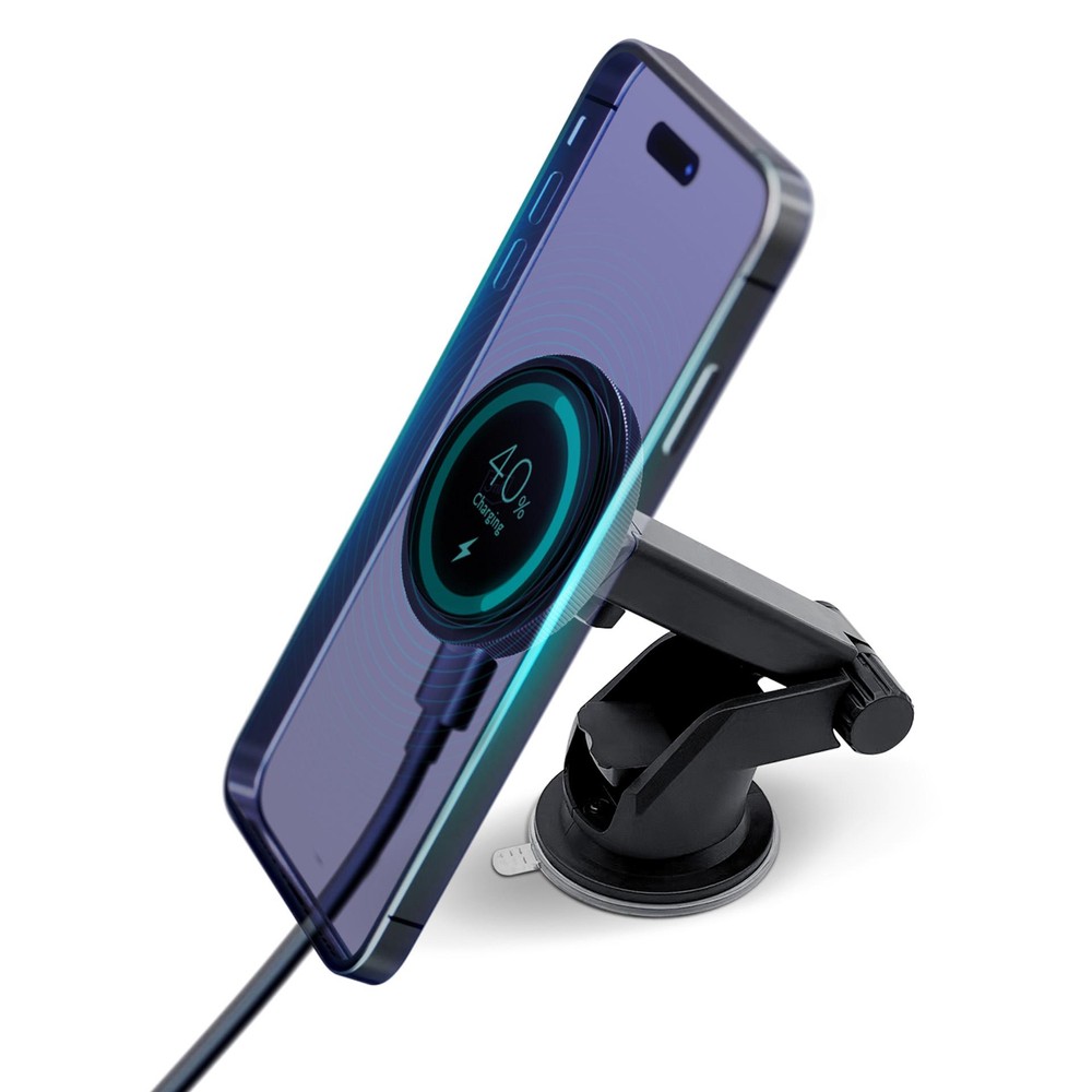 Laadija-hoidja auto 3mk Car MagCharger 15W (windshield/dashboard) must - Image 5