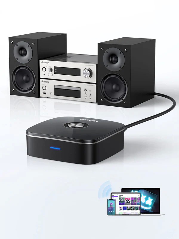 Bluetooth adapter vastuvõtja Ugreen CM123 2xRCA/AUX Bluetooth 5.0 must (30445) - Image 4