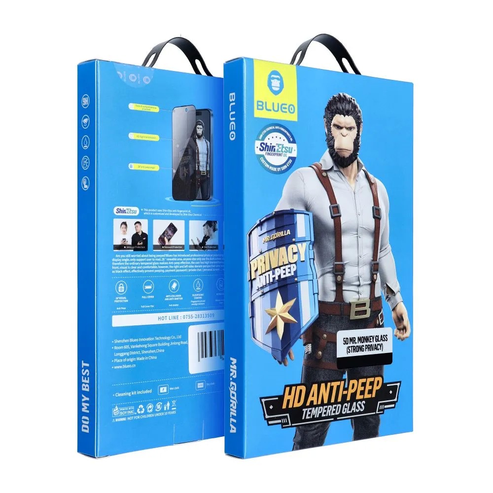 LCD kaitsev karastatud klaas 5D Mr. Monkey Glass (Strong Privacy) Samsung S938 S25 Ultra must