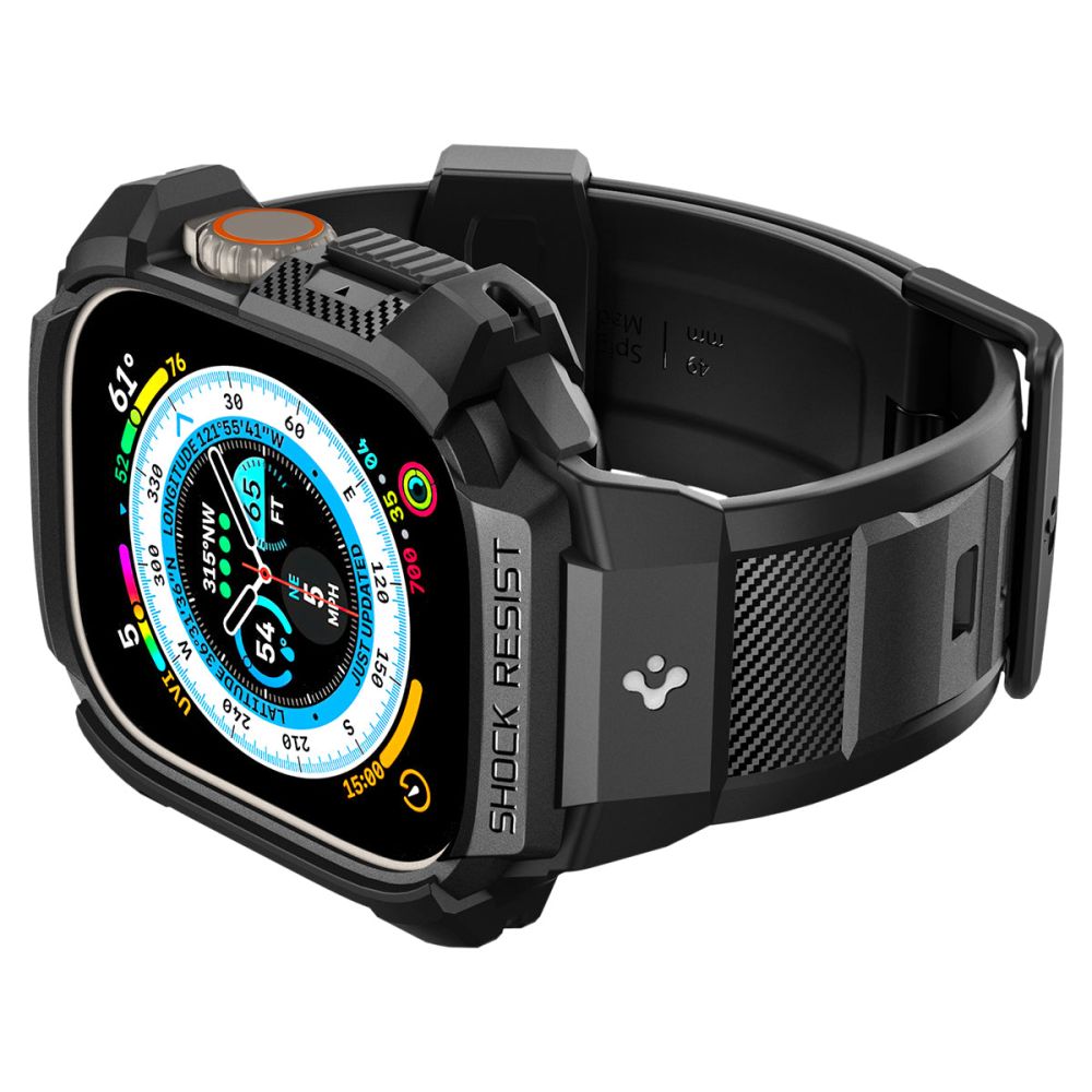 Kaitseümbris kellarihmaga Rugged Armor Pro, Apple Watch Ultra 3 / Ultra 2 / Ultra, must, Spigen - Image 6
