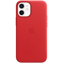 Apple iPhone 12 Mini Leather Case with MagSafe Red - (uus)