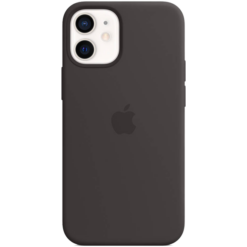 Apple iPhone 12 Mini Silicone Case with MagSafe Black - (uus)