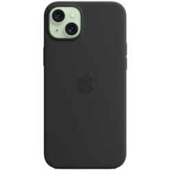 Apple iPhone 15 Plus Silicone Case with MagSafe Black - (uus)