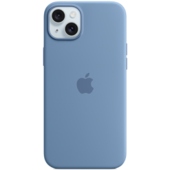 Apple iPhone 15 Plus Silicone Case with MagSafe Winter Blue - (uus)